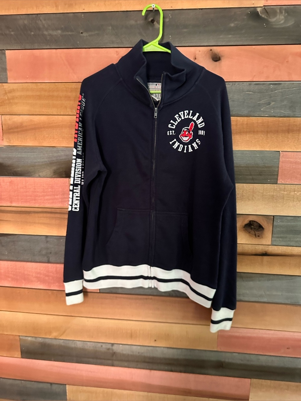 MLB Cleveland Indians Soft As A Grape women's full-zip track jacket